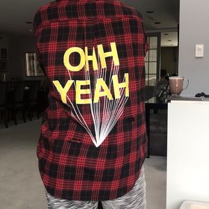 OVERSIZED PLAID WITH COOL BACK